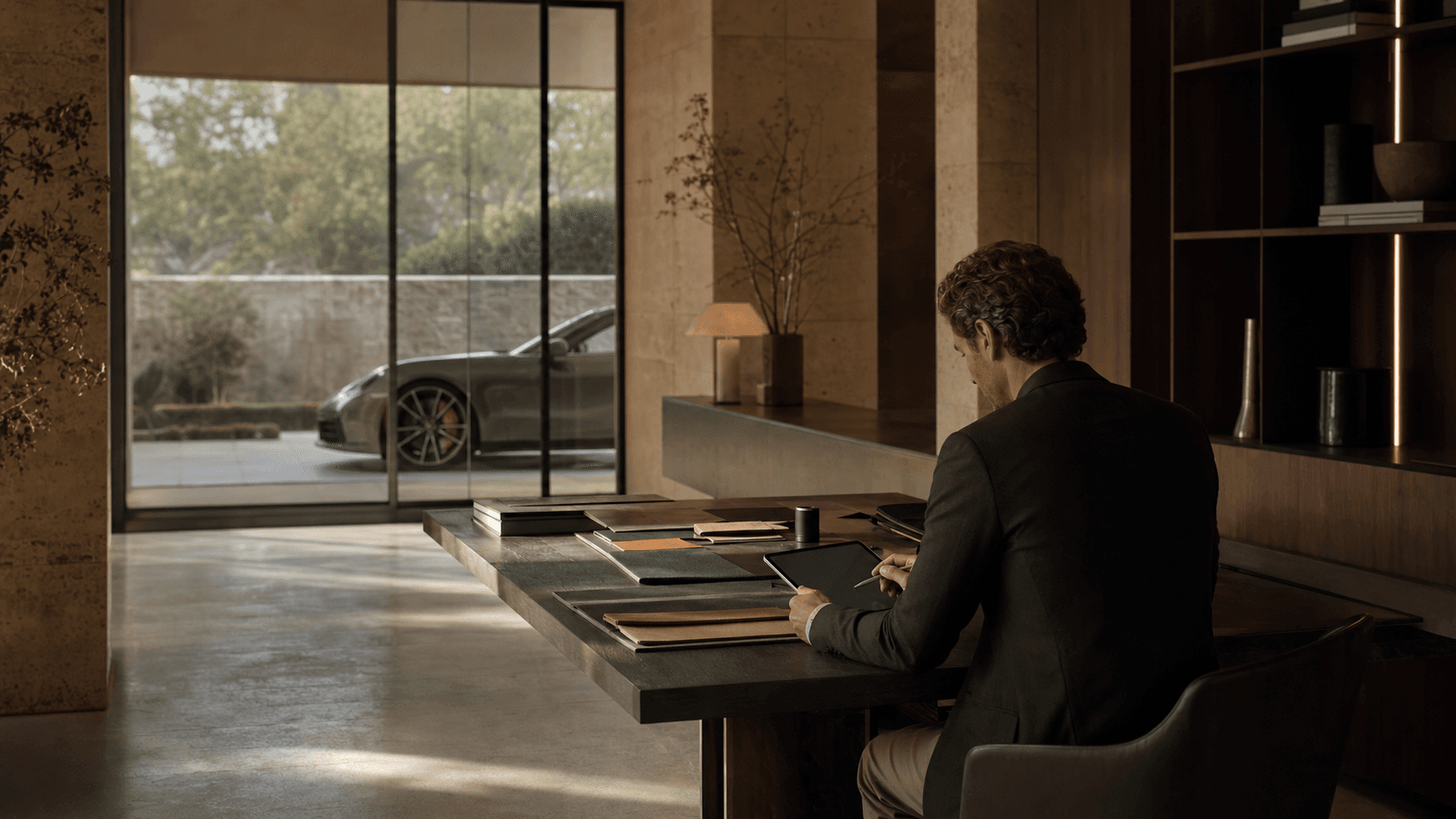 Automotive consultant preparing a personalized vehicle specification